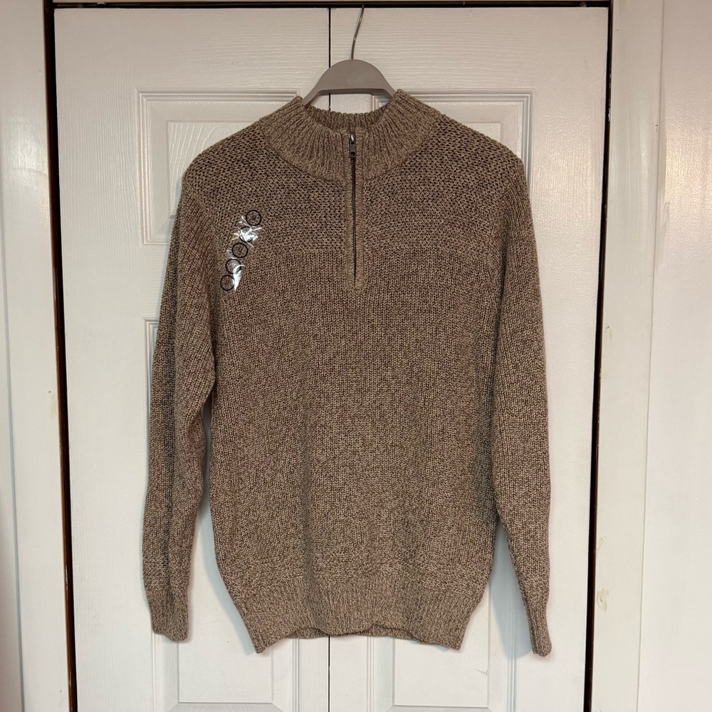 RedHead Men's Zip-Neck Sweater in Heather Taupe